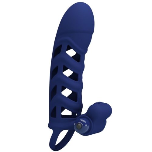 PRETTY LOVE - ALTAF VIBRATOR RING WITH SILICONE SHEATH BLUE - Bild 4