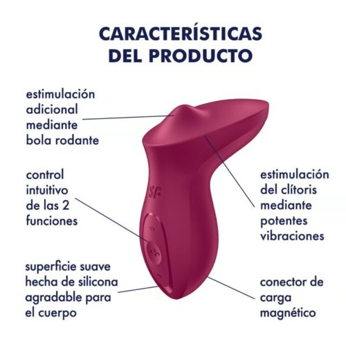 SATISFYER - EXCITERRR LAY-ON CLITORIS BERRY VIBRATOR - Image 4