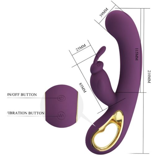 PRETTY LOVE - LIAM RABBIT VIBRATOR  G SPOT STIMULATOR PURPLE - Image 3