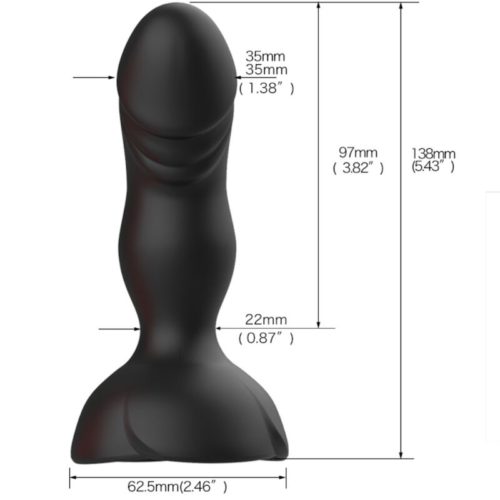 ARMONY - EXTREME A BLOOM ROSE VIBRATOR  ANAL PLUG REMOTE CONTROL BLACK - Image 3