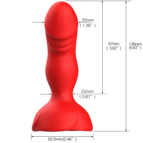 ARMONY - EXTREME A BLOOM ROSE VIBRATOR  ANAL PLUG REMOTE CONTROL RED - Image 4