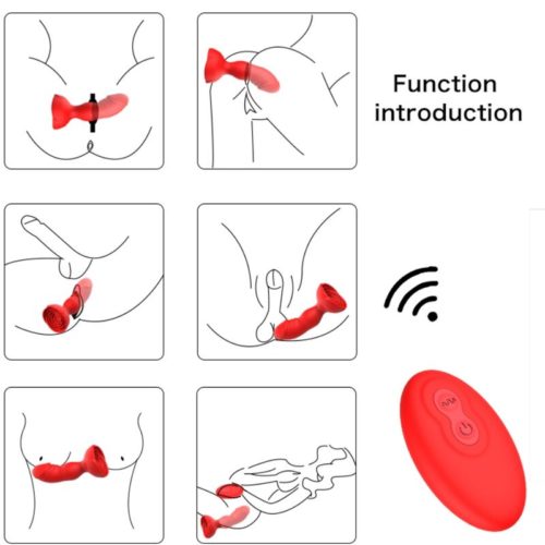 ARMONY - EXTREME A BLOOM ROSE VIBRATOR  ANAL PLUG REMOTE CONTROL RED - Image 5