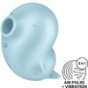 Satisfyer Sassy Seal – lufttrycksstimulator med vibration, blå