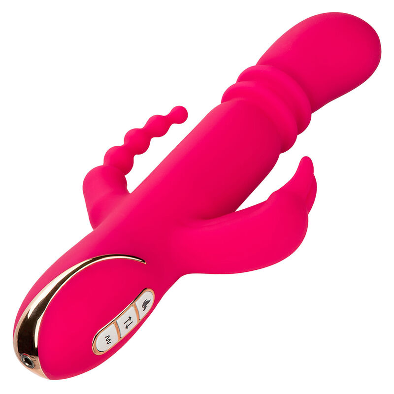 CALEXOTICS - JACK FANTASY TRIPLE HEATED VIBRATOR RABBIT PINK - Image 3