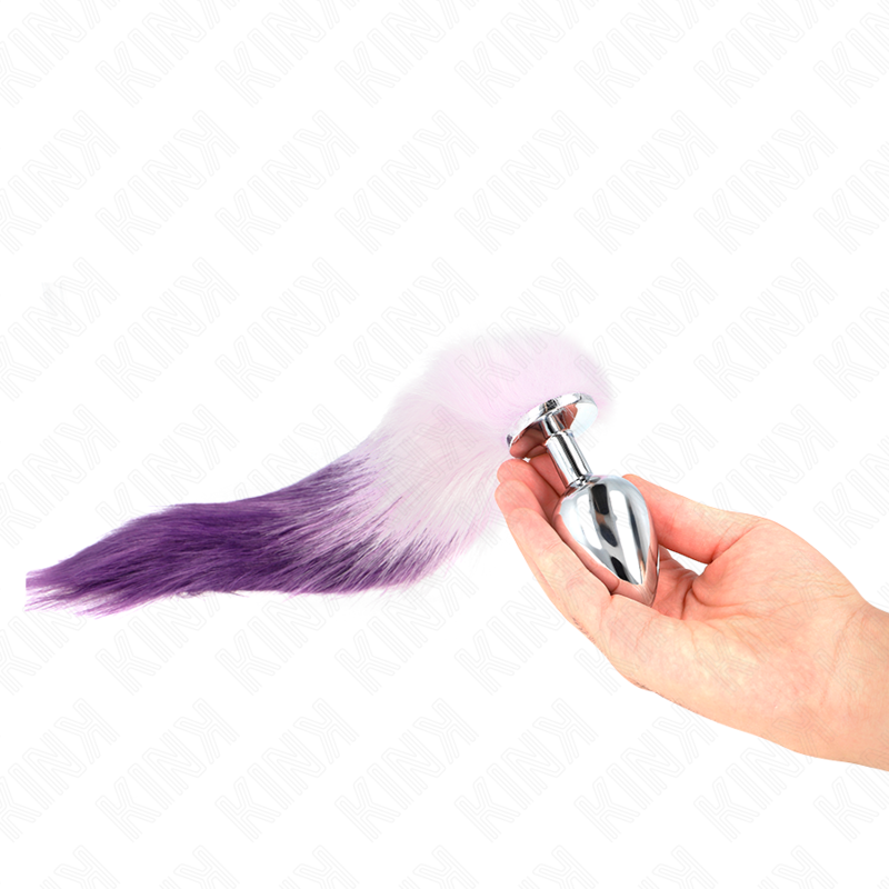 KINK - ANAL PLUG SIZE L 10 X 4 CM WITH SYNTHETIC TAIL 40 CM PURPLE - Image 3