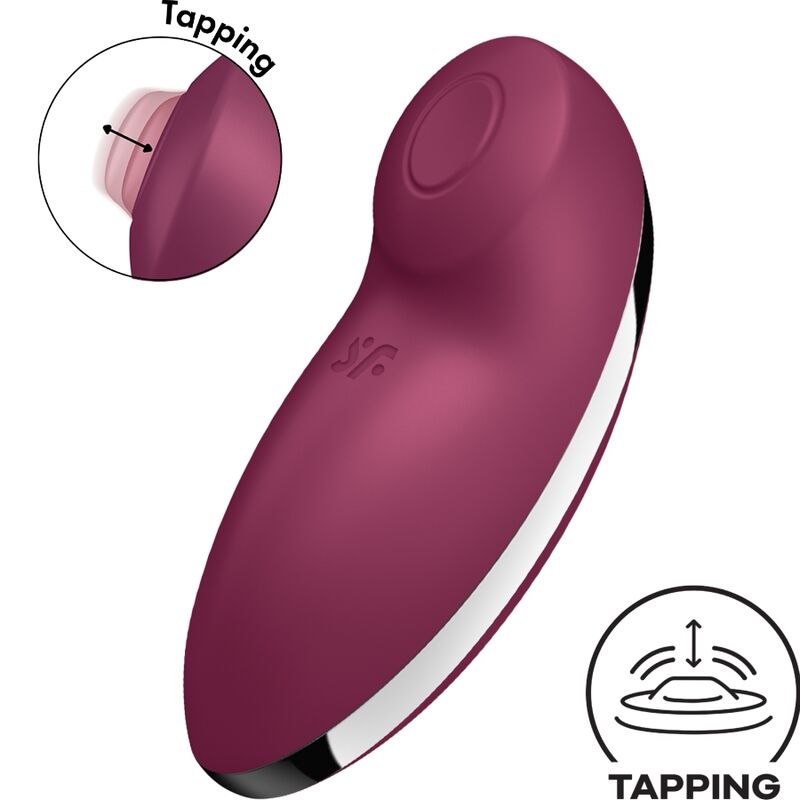 ALT 1: Satisfyer Tap Climax 2 vibrator röd silikon