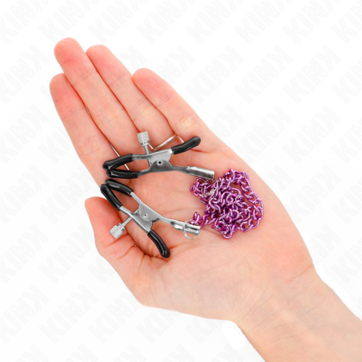 KINK - CHAIN NIPPLE CLAMPS PURPLE 30 CM - Bild 2
