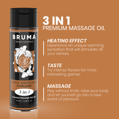 BRUMA - PREMIUM MASSAGE HOT OIL CUPCAKE 3 IN 1 - 100 ML - Image 4