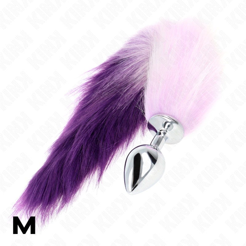 KINK - ANAL PLUG SIZE M 8 X 3.5 CM WITH SYNTHETIC TAIL 40 CM PURPLE - Bild 3