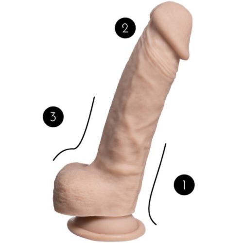 SILEXD - MODEL 1 REAL SKIN REALISTIC PENIS THERMO REACTIVE 17.8 CM FLESH - Bild 5