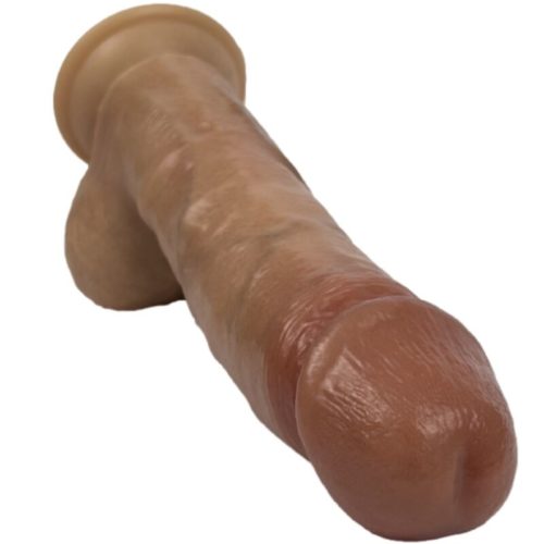 SILEXD - MODEL 2REAL SKIN SUPER REALISTIC PENIS THERMO REACTIVE 21 CM PREMIUM SILEXPAN BROWN - Bild 5