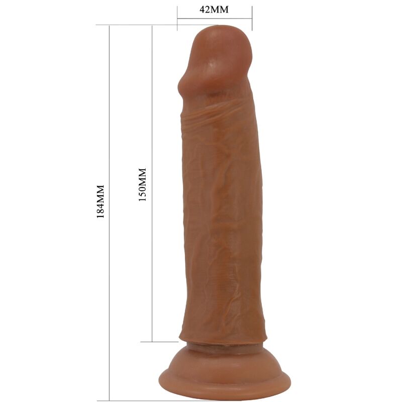 PRETTY LOVE - QUENTIN REALISTIC DILDO 18 CM BROWN - Image 5