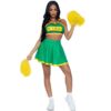 Leg Avenue – grön cheerleaderdräkt för vuxna, S/M