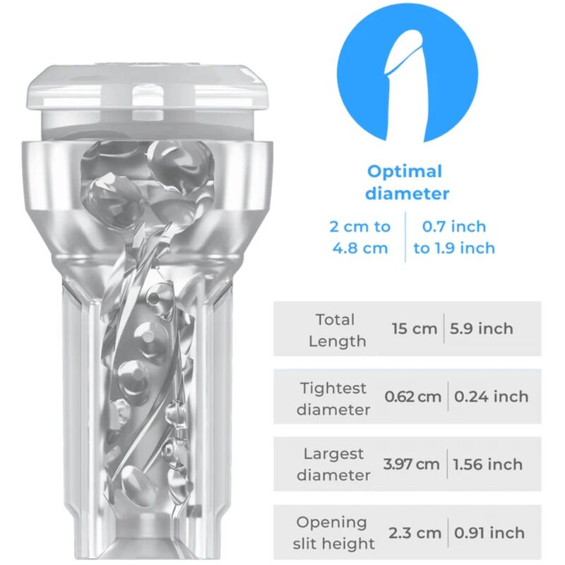 KIIROO - FEEL POCKET STROKER CRYSTAL BY KIIROO TRANSPARENT - Image 5