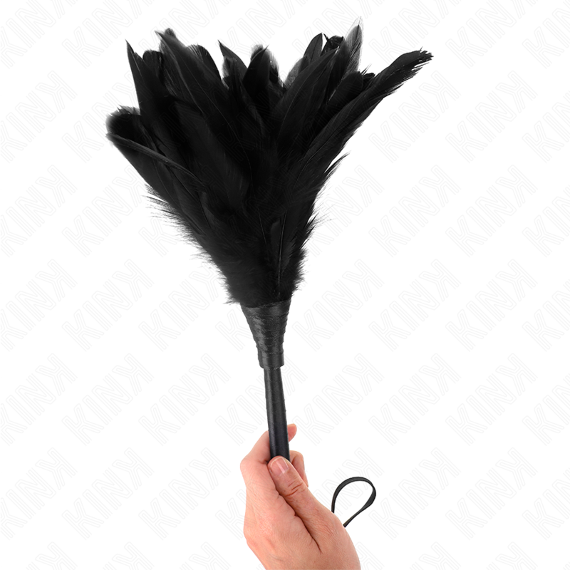KINK - BLACK MAIDS HORN SHAPED TICKLE CHICKEN FEATHERS 36 CM - Bild 3