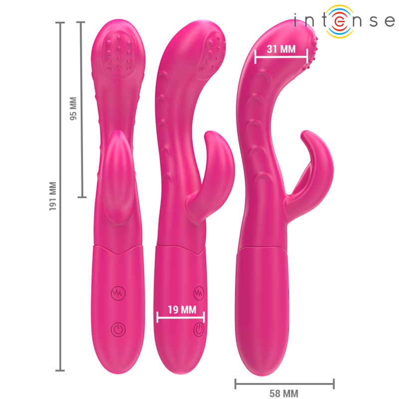 INTENSE - AMARA VIBRATOR WITH STIMULATING TONGUE 10 VIBRATIONS PINK - Bild 3