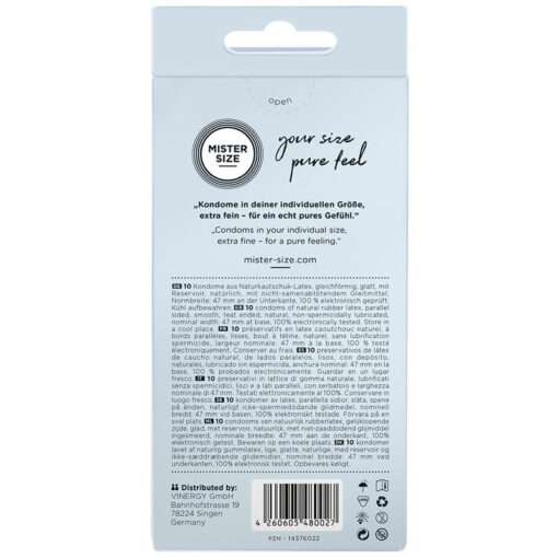 MISTER SIZE - CONDOMS SIZE XS 47 MM (10 UNITS) - Image 3