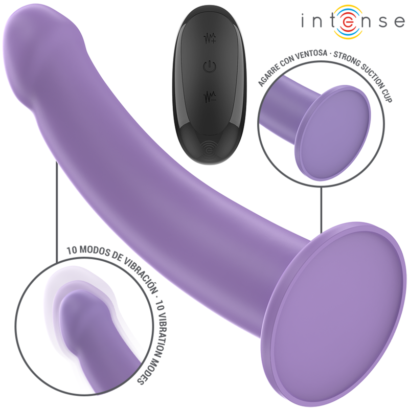 INTENSE - EDDIE VIBRATOR 17.5 CM 10 VIBRATIONS PURPLE REMOTE CONTROL - Image 2