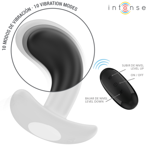 INTENSE - CHANDLER ANAL PLUG 10 VIBRATIONS BLACK REMOTE CONTROL - Image 5