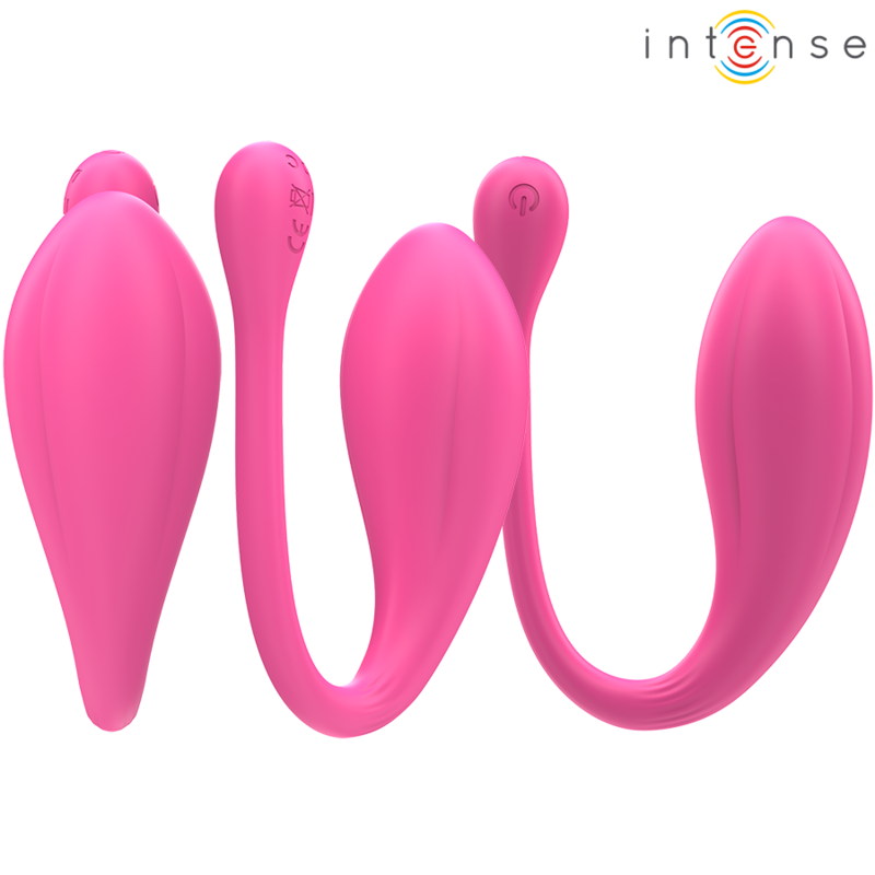 INTENSE - JANICE U VIBRATOR DOUBLE STIMULATION 10 VIBRATIONS PINK REMOTE CONTROL - Image 3