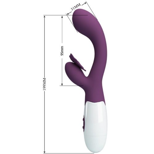 PRETTY LOVE - BUTTERFLY KISS RABBIT VIBRATOR  G-SPOT STIMULATOR PURPLE - Bild 3