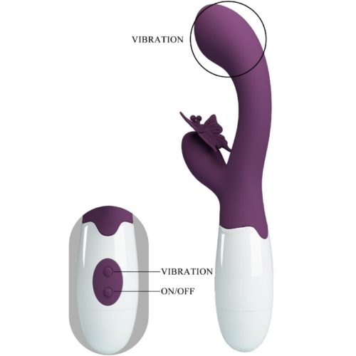 PRETTY LOVE - BUTTERFLY KISS RABBIT VIBRATOR  G-SPOT STIMULATOR PURPLE - Bild 4