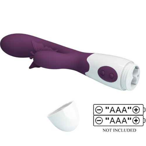 PRETTY LOVE - BUTTERFLY KISS RABBIT VIBRATOR  G-SPOT STIMULATOR PURPLE - Bild 5