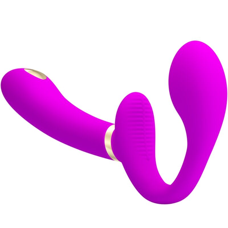 PRETTY LOVE - THUNDERBIRD DOUBLE STRAP-ON VIBRATOR REMOTE CONTROL PURPLE - Bild 3