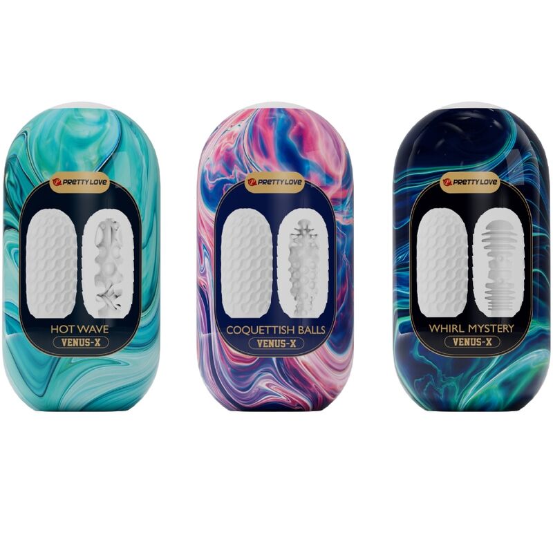 PRETTY LOVE - VENUS X 15 SILICONE MALE MASTURBATORS WHITE - Image 2