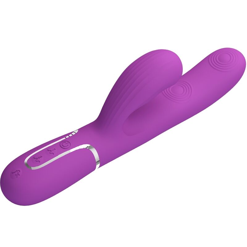 PRETTY LOVE - PERLITA 3 IN 1 MULTIFUNCTION RABBIT VIBRATOR PURPLE - Image 3