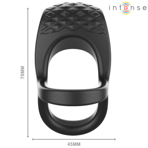 INTENSE - ALEX VIBRATOR DOUBLE PENIS RING 10 VIBRATIONS BLACK - Image 5