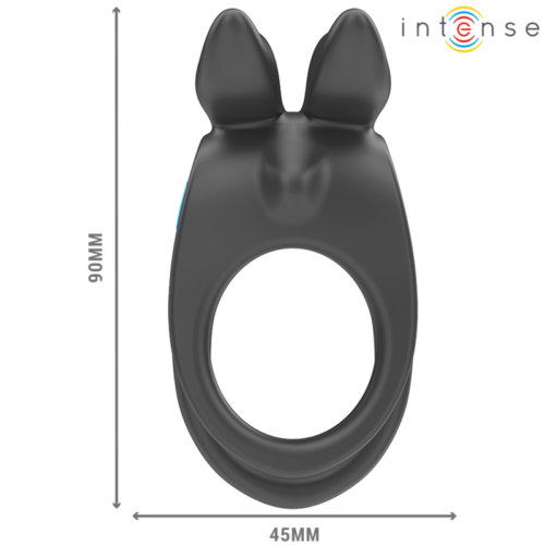 INTENSE - SAM VIBRATOR DOUBLE PENIS RING 10 VIBRATIONS BLACK - Bild 5
