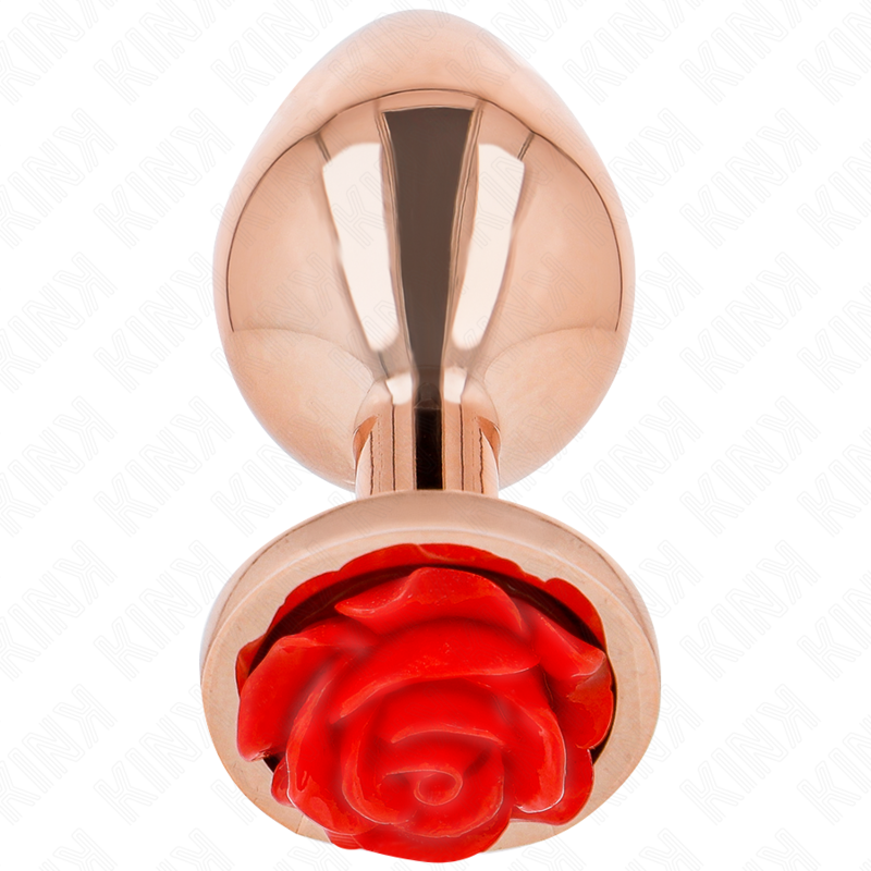KINK - PINK GOLD ANAL PLUG WITH RED ROSE S - Image 3