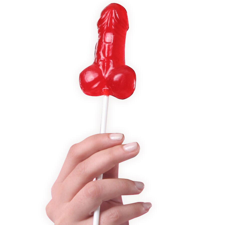 SECRETPLAY - DISPLAY ASSORTMENT PENIS LOLLIPOPS STRAWBERRY 40 UNITS - Bild 2