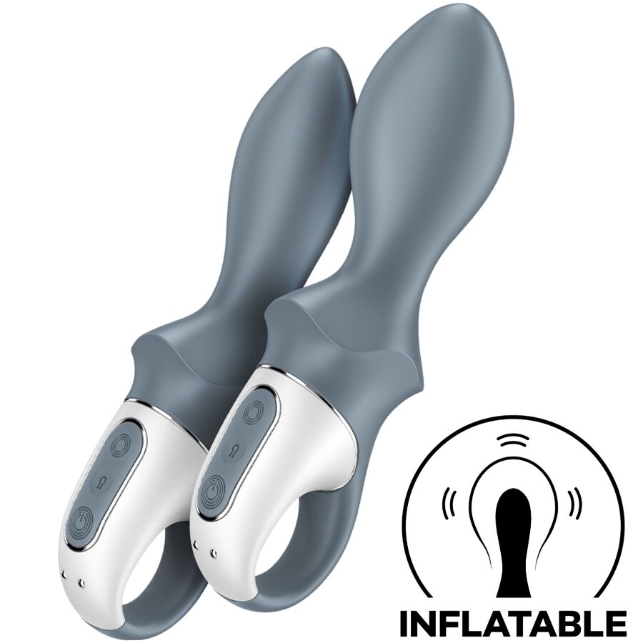 Satisfyer Air Pump Booty 1 uppblåsbar analplugg vibrator grå
