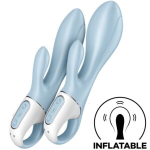 uppblåsbar rabbitvibrator – uppblåsbart skaft och klitorisöron