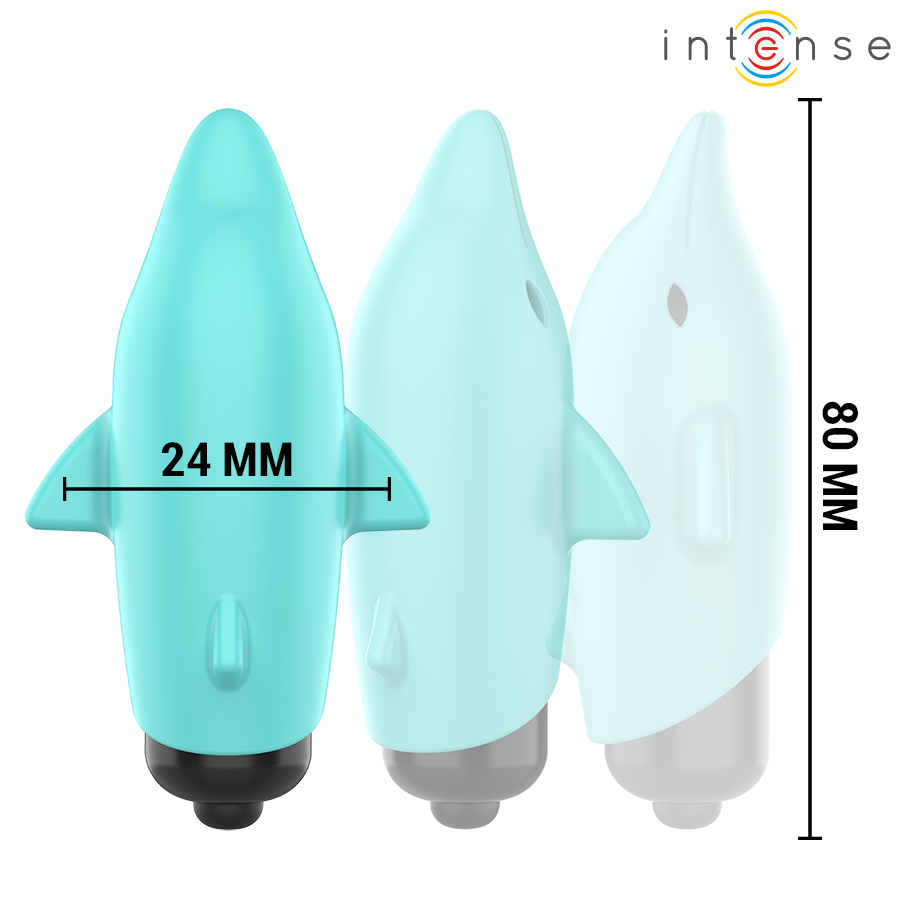 INTENSE - ECHO VIBRATING BULLET DOLPHIN BLUE 8 X 4.7 CM - Image 3