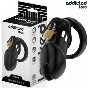ADDICTED TOYS LOCKED - OBSIDIAN HOLD PENIS CAGE SIZE M