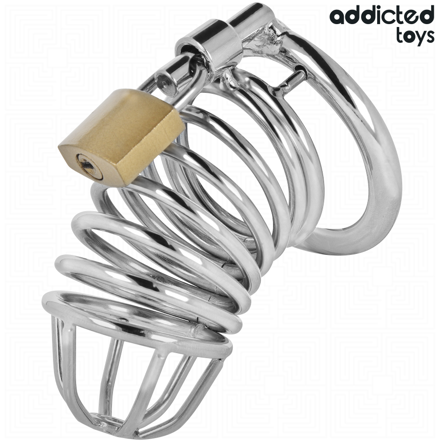 ADDICTED TOYS LOCKED - IRON CELL METAL PENIS CAGE 4 CM SIZE S - Image 2