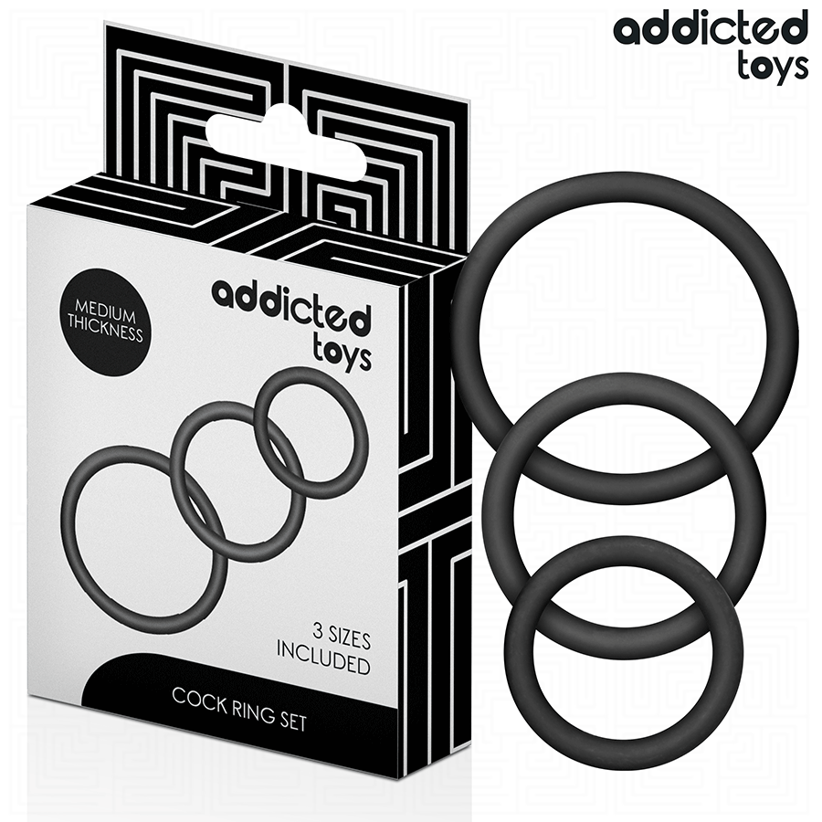 ADDICTED TOYS - SET MED SILIKONRINGAR MODELL 2