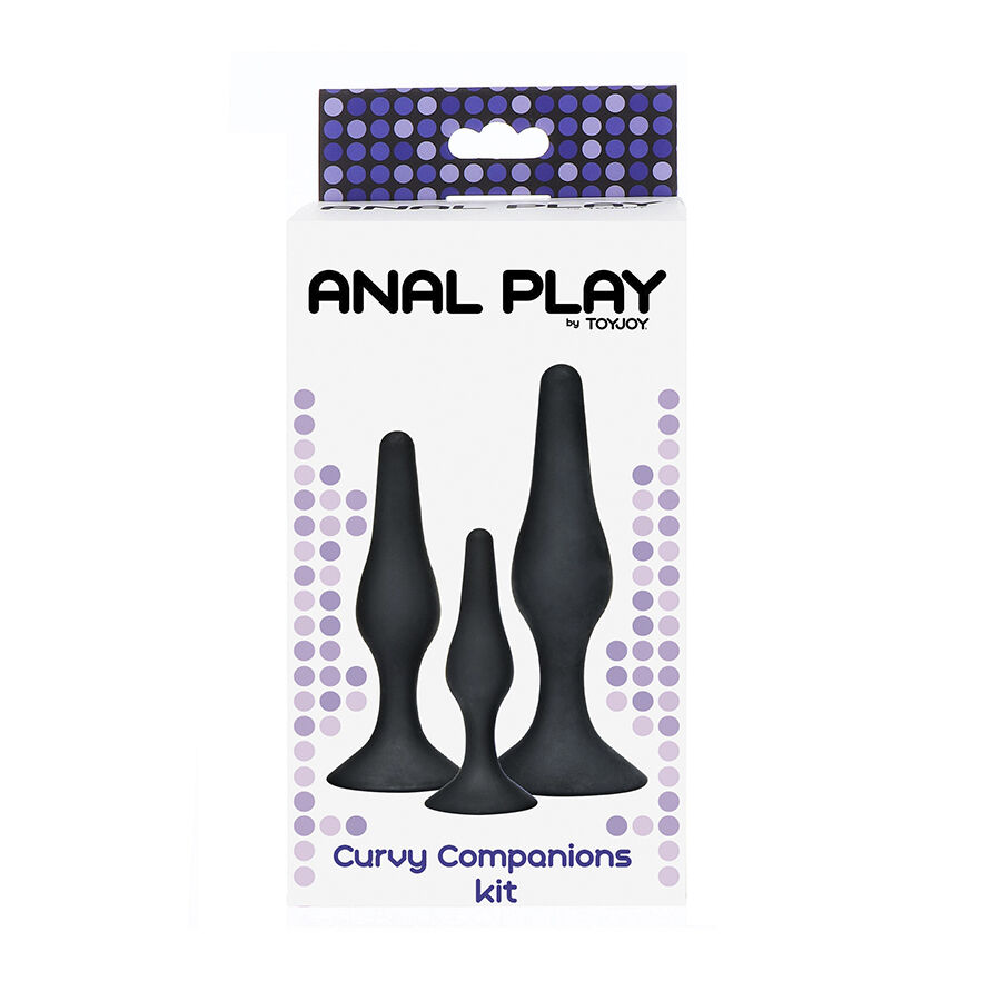 TOYJOY - ANAL PLAY CURVY COMPANIONS ANAL PLUG 3 PIECES BLACK - Image 3