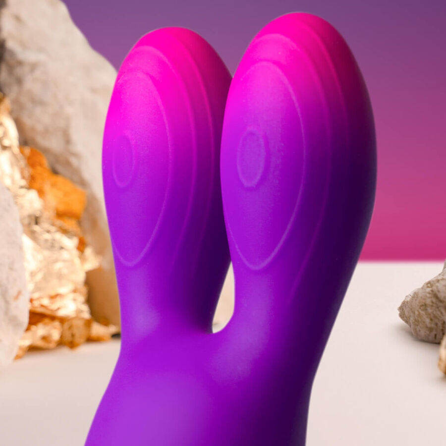 ROCKS- OFF - GLO-GIRL BUNNY PURPLE FLEXIBLE VIBRATOR - Image 3