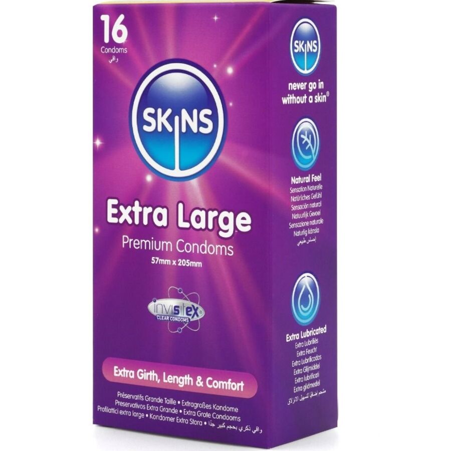 SKINS - EXTRA LARGE PREMIUM CONDOMS PACK 16 - Image 2