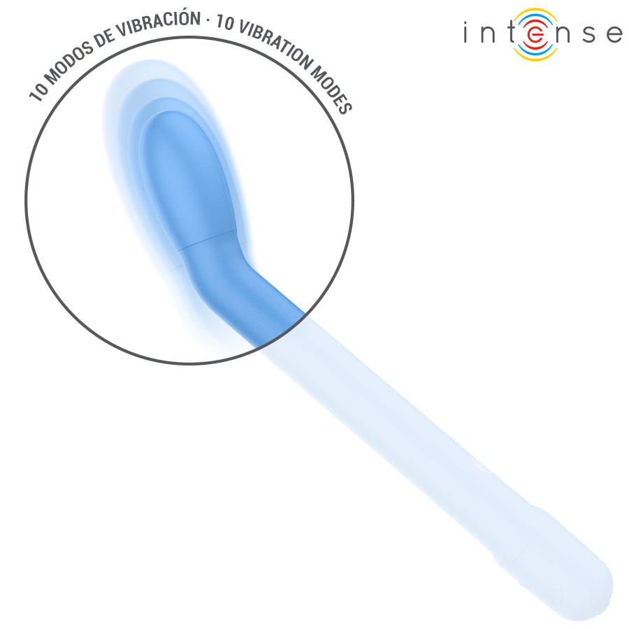 g-punktsvibrator i silikon – blå detalj