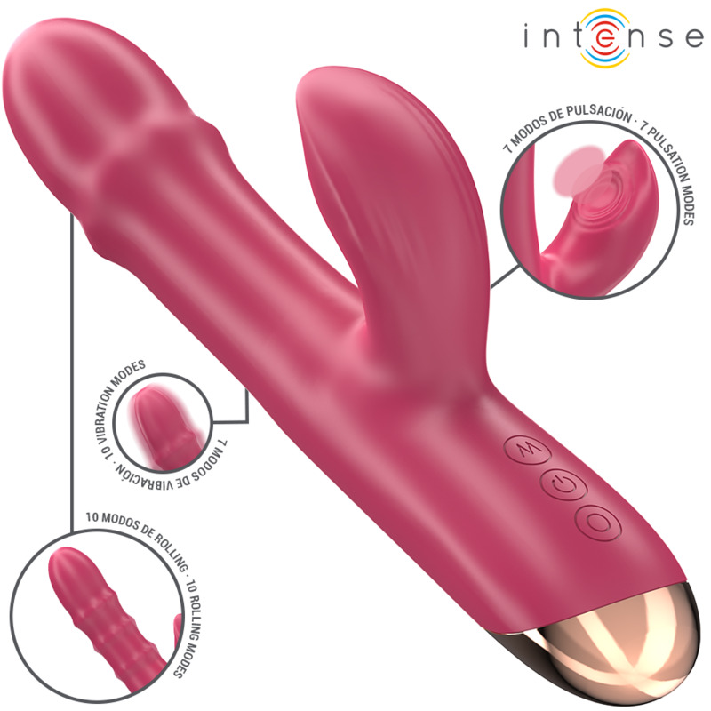 INTENSE - CHLOE MULTIFUNCTION VIBRATOR 3 IN 1 RED - Image 2