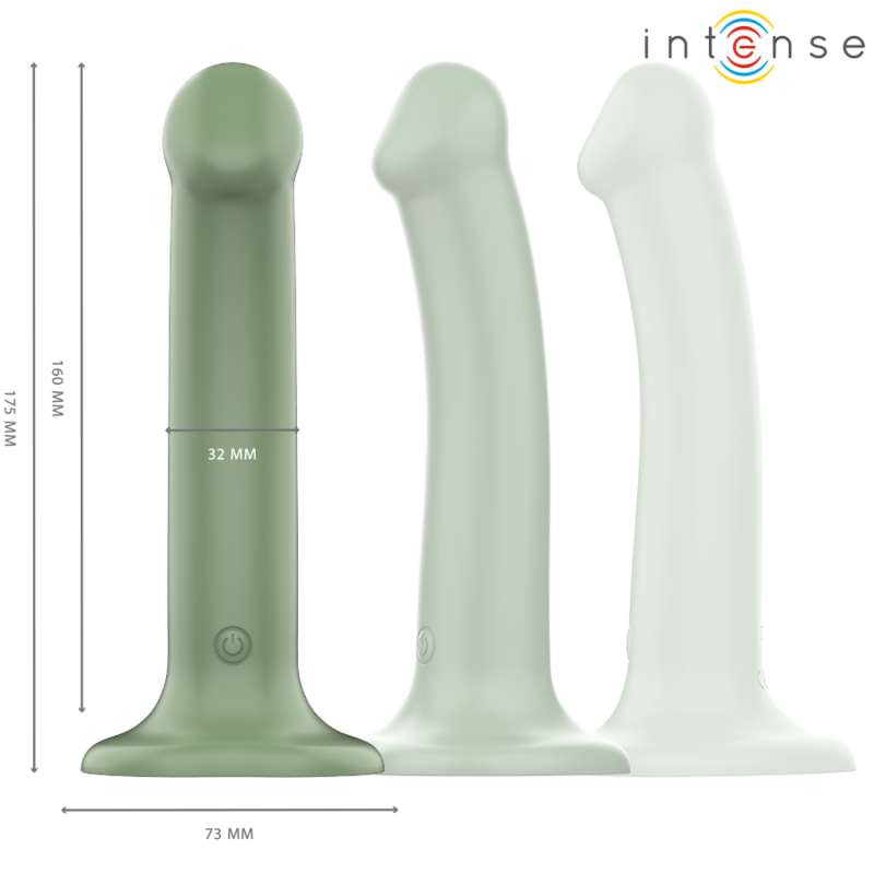 INTENSE - BECCA VIBRATOR WITH SUCTION CUP 10 VIBRATIONS GREEN REMOTE CONTROL - Image 3