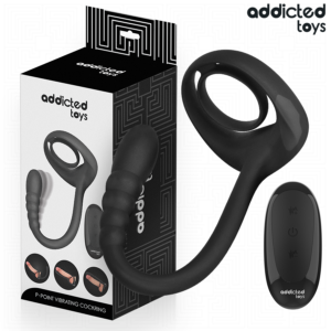 Addicted Toys – vibrerande penisring med P-punktsstimulering och fjärrkontroll