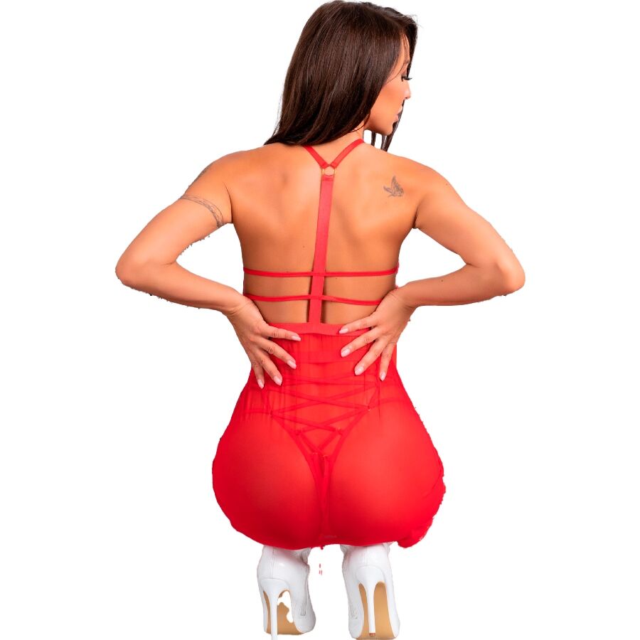 LIVCO CORSETTI FASHION - SANTAS CANDY LC 90722 CAMISA + TANGA NAVIDEÑO S/M - Image 3