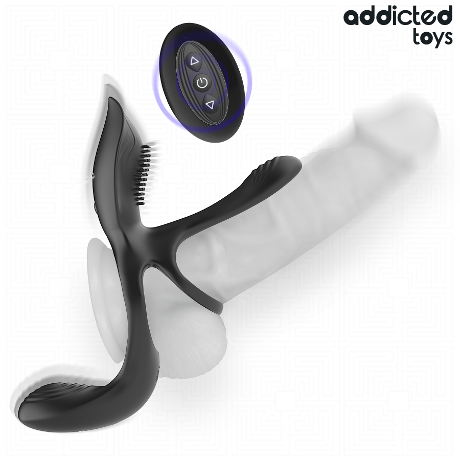 ADDICTED TOYS - DOUBLE PENIS RING WITH CLITORAL STIMULATOR - Bild 2