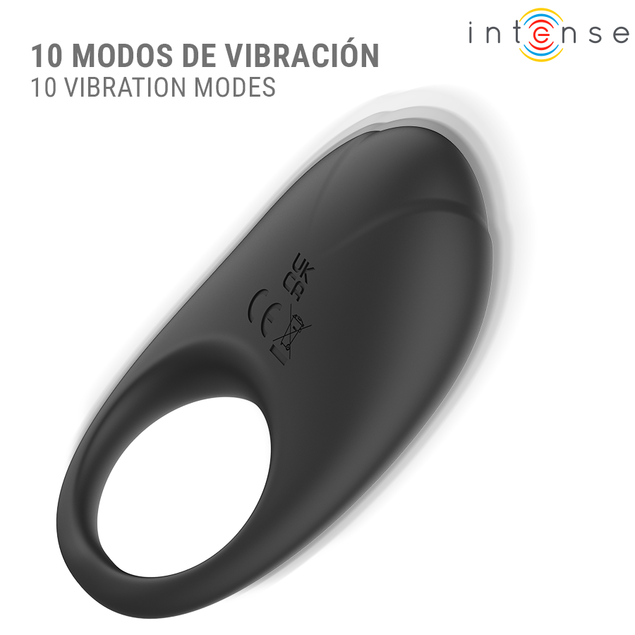 INTENSE - MERLOTTE VIBRATING PENIS RING WITH CLITORIS STIMULATION BLACK - Bild 3